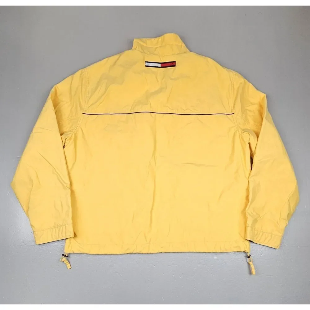 Tommy Hilfiger Jacket Mens XL. Vintage Athletic Yellow‎ Long Sleeve Full Zip.